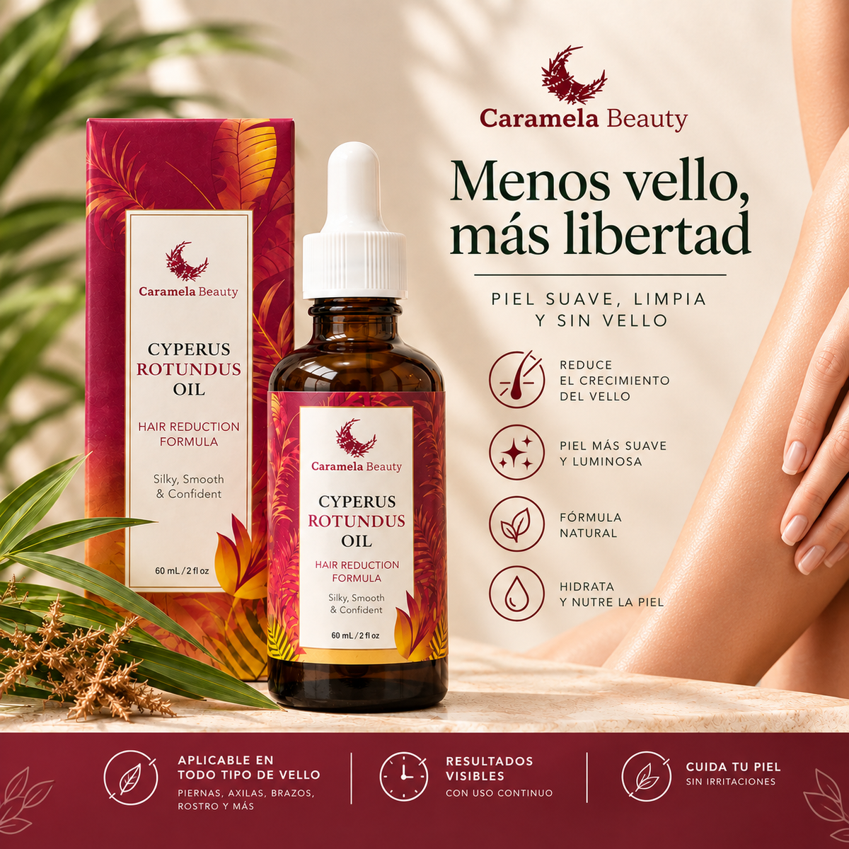 Cyperus Rotundus: Aceite Reductor de Vello